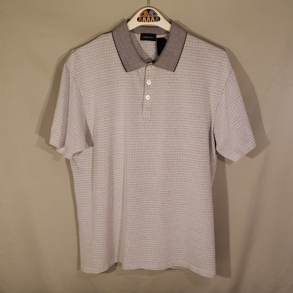 Buy 1 Get 2nd 50% Off: Claiborne - Silver Polo Men's Size XL